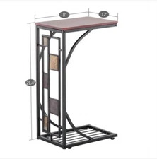 Copper Grove Gada End Table with Tan/Brown Geometric Accents Good for all Rooms.