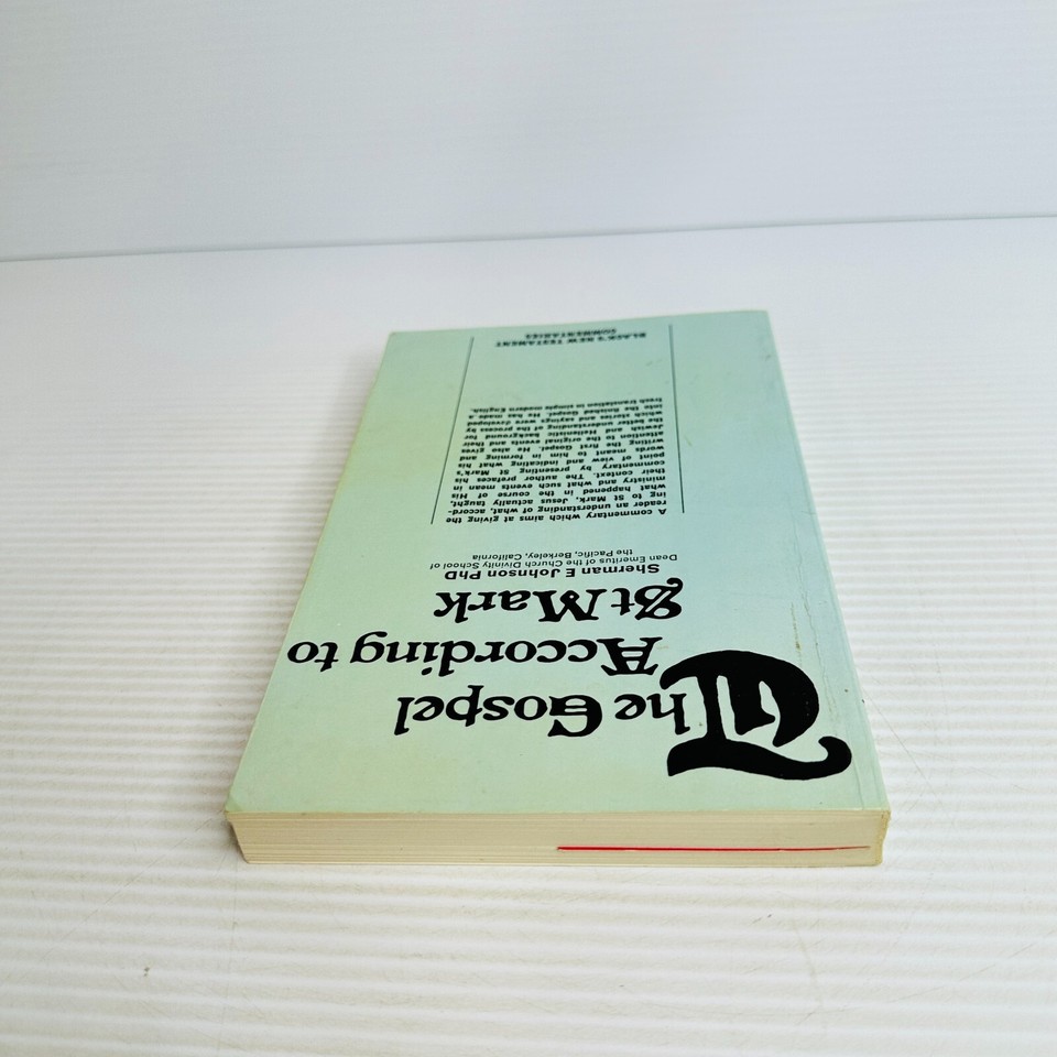 The Gospel According to St Mark Sherman E Johnson Paperback Book eBay