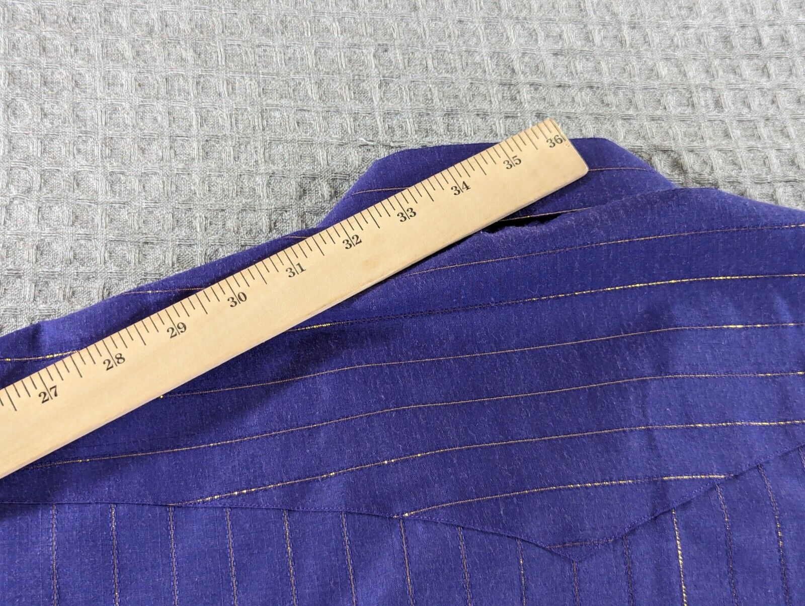 Panhandle Slim Shirt Men 17.5x35 Purple Metallic … - image 13