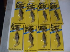 8- PANTHER MARTIN MINNOW SPINNERS NIP ALL 1/8 OZ (SUPER SILVER GOLD)