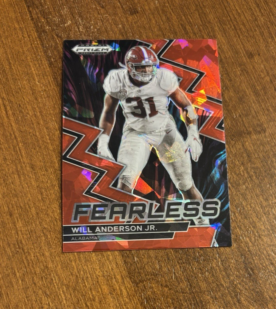 Will Anderson Panini Prizm Draft Picks Fearless #F1 Red Ice
