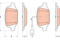 Bremsbelagsatz Scheibenbremse TRW GDB1894 FüR Abarth Fiat 500 500C 595C 695 695C