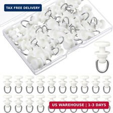 100 Pcs Curtain Track Gliders Roller Hooks Plastic Ceiling