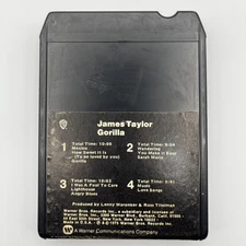 James Taylor - Gorilla - Restored 8 Track Tape - New Pad and Splice