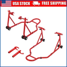Motorcycle Stand Lift 850Lbs Heavy Duty Front & Rear Wheel Combo Spoolift Stand