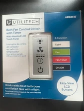 Utilitech Bath Fan Control Switch With Timer Wall mounted LCD Touch Panel #3029