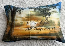 My Pillow Multicolor Pillow “With God All Things Are Possible” 19x13