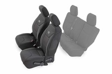 Rough Country Neoprene Front Seat Cover Black 13-18 For Wrangler Jk Unlimited