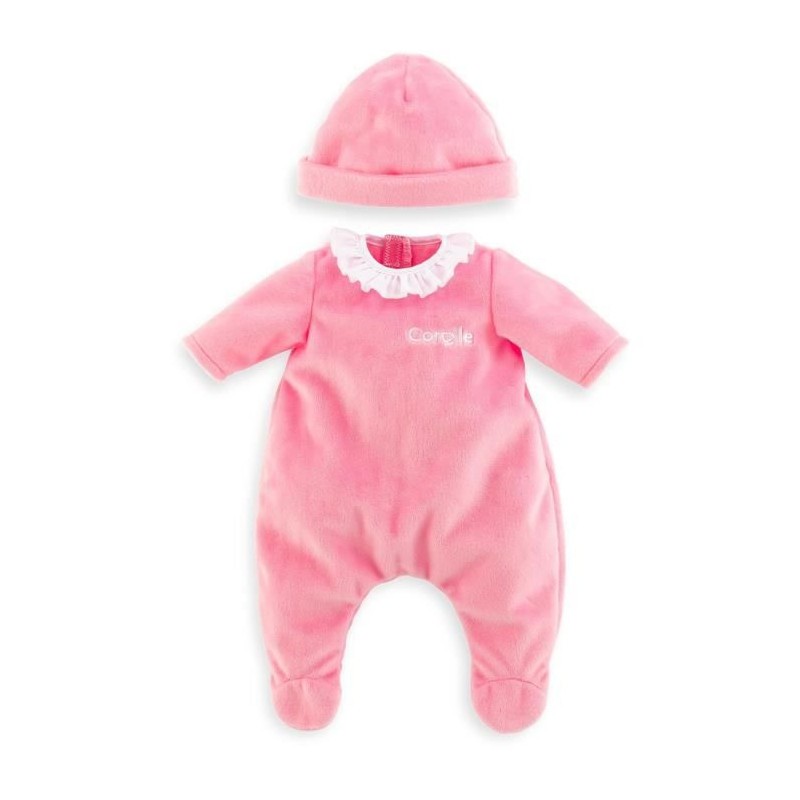 Pyjama rose pour poupon 30cm Corolle vêtement de nuit bébé 18 mois