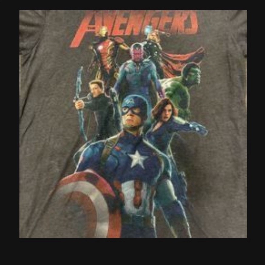 Marvel Avengers Men's Gray Graphic Cotton Crew Neck Short Sleeve T-Shirt L