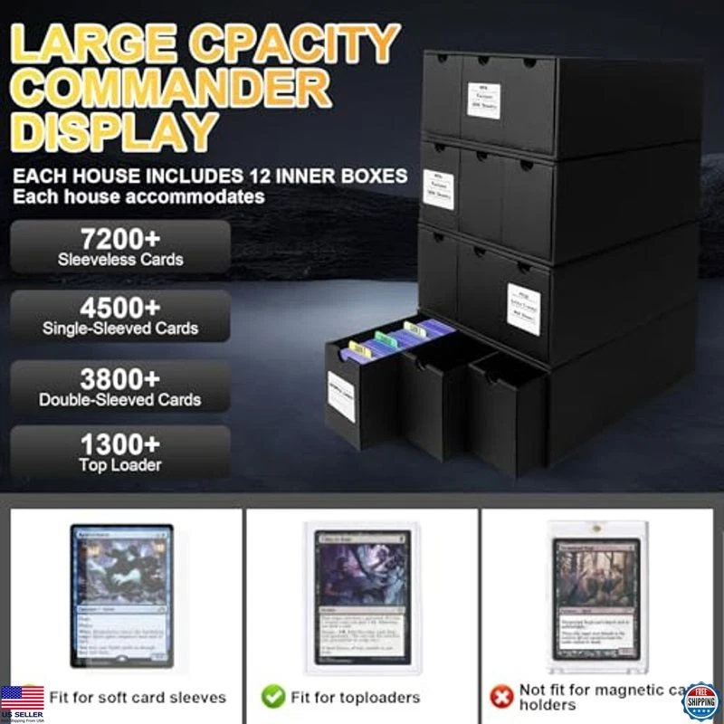 Toploader Storage Box for 3" x 4" 35pt Rigid Card,Holds 1300+ Toploaders,Trading - Image 3 of 4