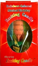 Birthday Cake Flower Candle With Happy Birthday Music Rotating Setup NIB