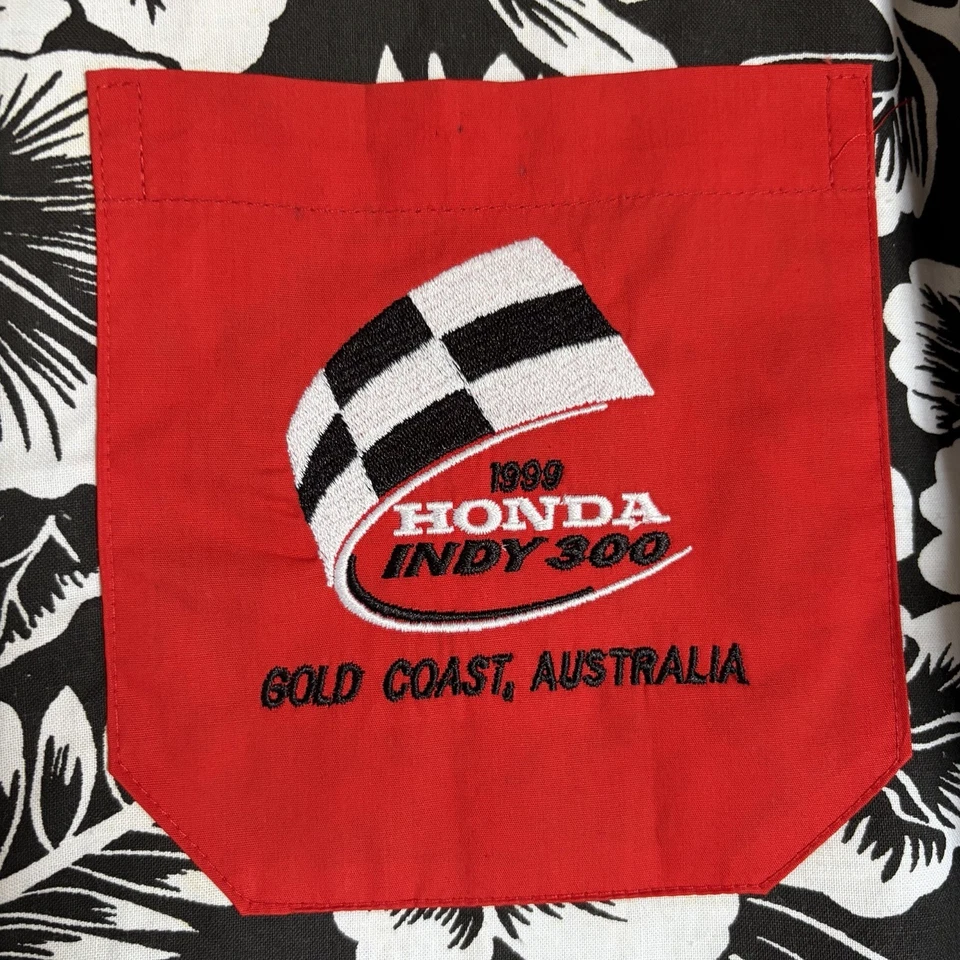 1999 Honda Indy 300 Shirt ~ Size L Men's ~ Gold Coast Australia Floral Collar - Image 4 of 4