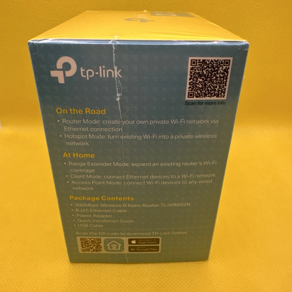 TP-Link Network TL-WR802N 300Mbps Wireless N Nano Router 2.4Ghz Travel ⚡💡 - Image 3 of 4