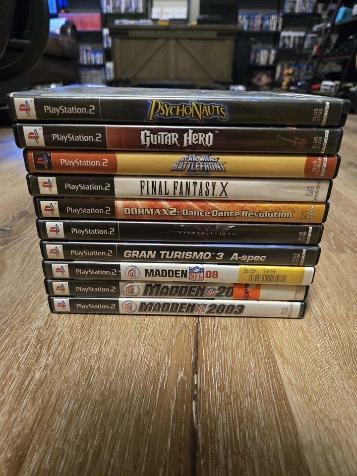 PS2 Juego Paquete 10 Juegos Lote Psychonauts Battlefront Batman Madden Final Fantasy Foto 2 de 4