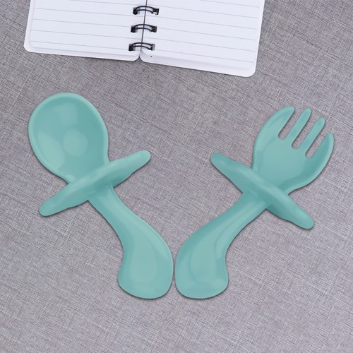 4 Set Spoons and Forks Babies Feeding Training Baby Eating Spork - Picture 5 of 12