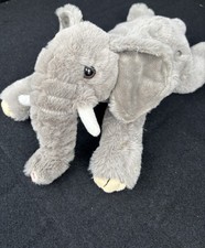 FAO Schwarz Elephant Plush Floppy Stuffed Animal Gray 2020 15"