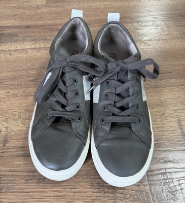 Nordstrom Rack women s Lace Up Sneakers Gray White Fabric Size 9 Casual