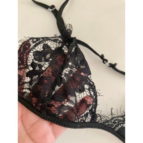 Black Eyelash Lace Bralette - Size Small - NWOT - Picture 3 of 6