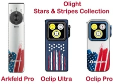 Olight Stars & Stripes Collection: Arkfeld Pro & Oclip Ultra & Oclip Pro