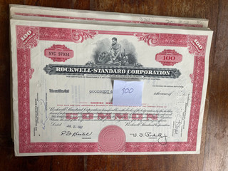 Lagerverkauf 100 Rockwell Standard Corp. 1960er (aerospace) rot VF/VF