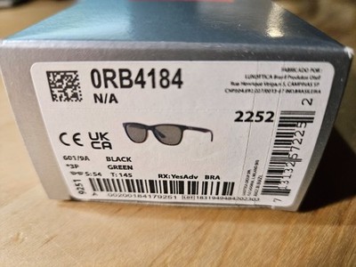 Ray-Ban RB4184 54mm Men's Square Sunglasses - Black/Polarized