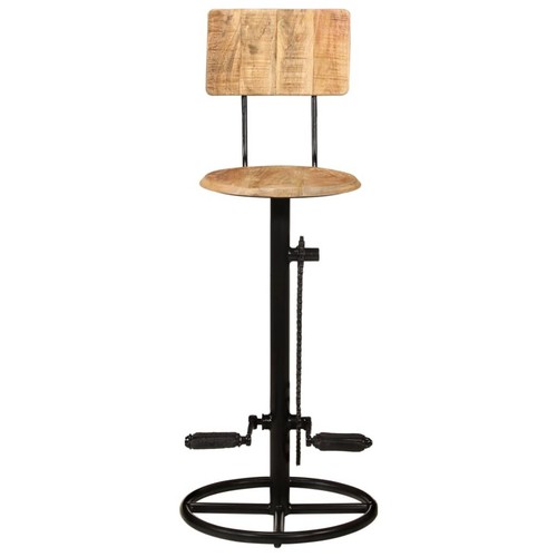 vidaXL Bar Stools 2 pcs Solid Wood Mango - Picture 3 of 13