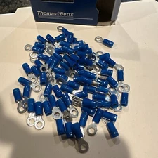 STA-KON RB14-8 Ring Terminal,Blue,18 AWG,14 AWG,PK 77 3KG42