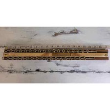 Vintage 18 hook brass/wood tie or belt closet holder made in USA