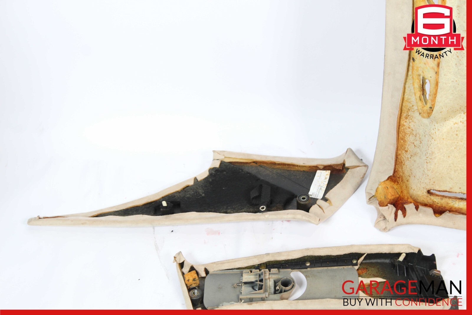03-13 Maserati Quattroporte M139 Roof Headliner Pillar Sun Visor Set Trim Suede