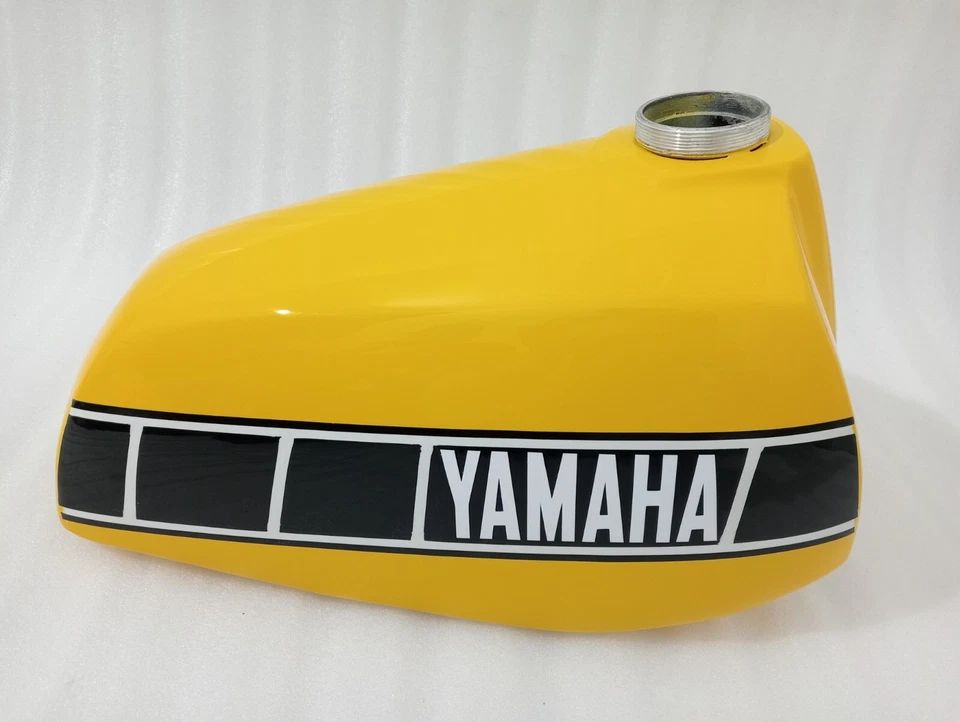 Yamaha YZ250 YZ 250 Steel Yellow Painted Petrol Fuel Gas Tank Model 1978 |Fit - Image 2 of 4