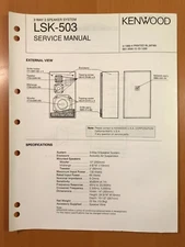 ORIGINAL SERVICE MANUAL & SCHEMATIC KENWOOD LSK-503 SPEAKER SYSTEM D505
