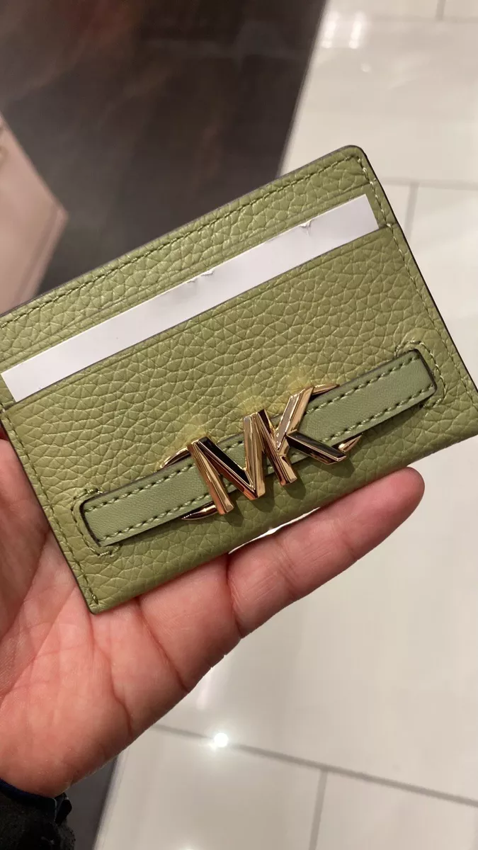 CELINE, Logo-Print Leather Cardholder, Men, Green