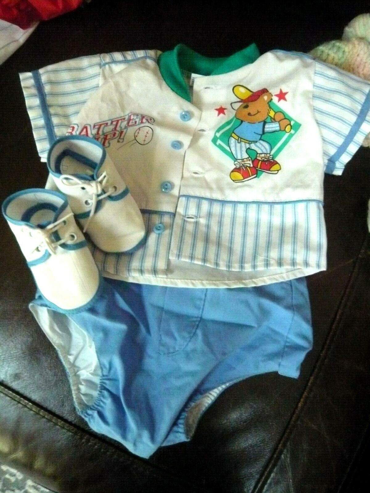 VTG Catton Candy Baby Boy  3pc Outfit SET BATTER … - image 1
