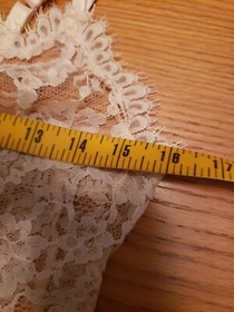 VTG Victoria's Secret Cream Sheer Lace Teddy Lingerie Sz S Gold Label FLAWS