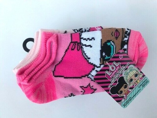 LOL Surprise Doll 6 Pack Girls No Show Socks Size L/G Youth Queen L.O.L - Picture 3 of 6