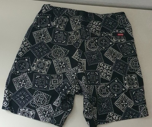 SS15 Supreme Bandana Ceinture Court TAILLE S Short Noir - Photo 1 sur 10