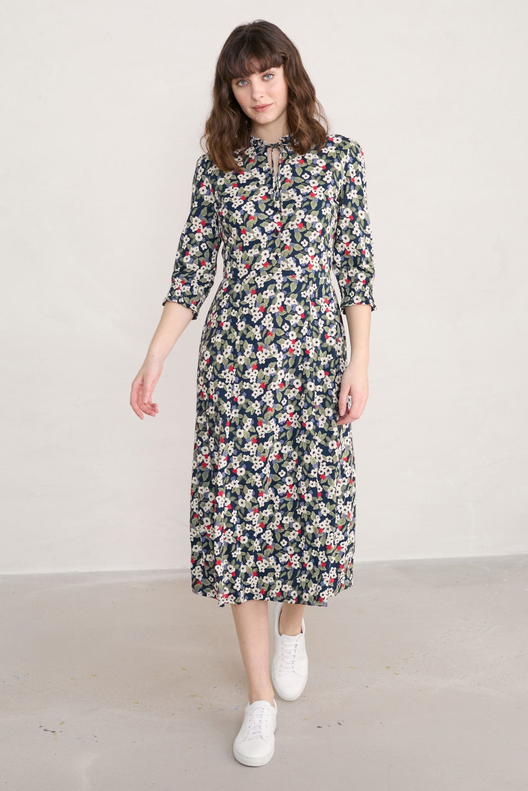 Seasalt Women's Dress navy Felicity Organic Cotton Jersey Dress