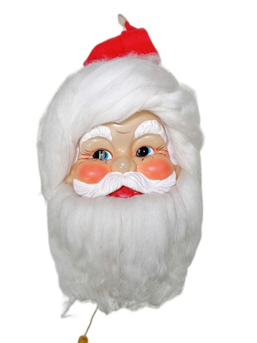 Vtg Wall Santa Head Face 10” x 6” Christmas Wall Decor Non-Functioning