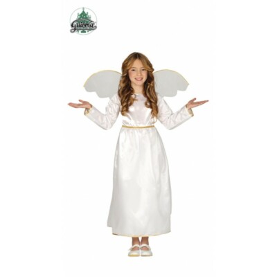 COSTUME CARNEVALE ANGELO VESTITO GUIRCA BAMBINA ANGIOLETTO PRESEPE