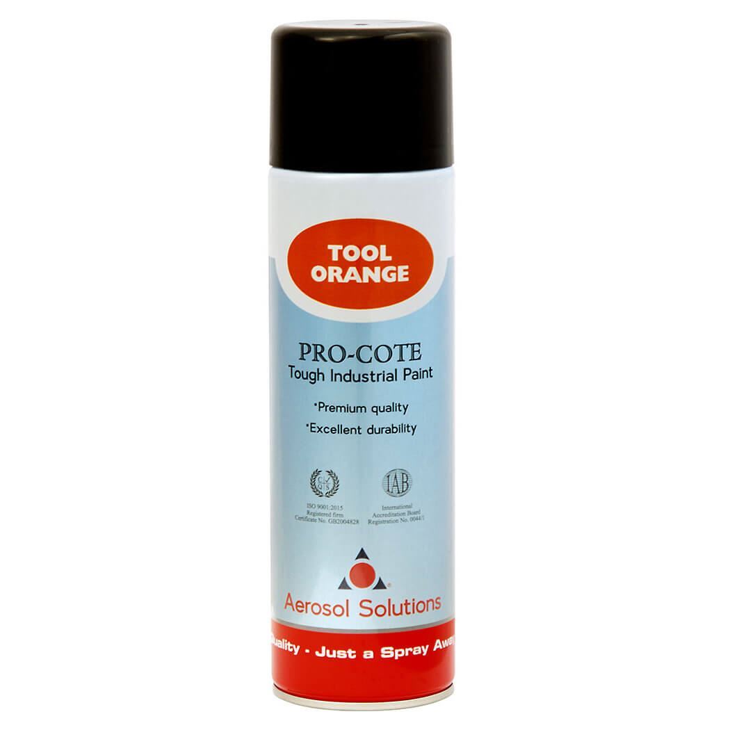 Pro-Cote Tool Orange Spray Paint 500mL Tough Industrial Durable Premium Quality