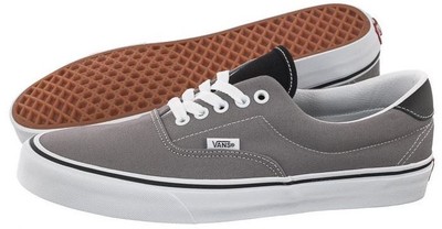 Herren Canvas Leder Skate Turnschuhe Vans U Era 59 Anthrazit Schwarz