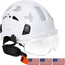 Casco de seguridad con correa, ventilado, liviano, aprobado ANSI/OSHA