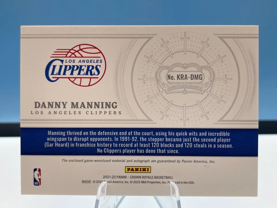 2021-22 Crown Royale “Knights of the Round Table” Jersey Auto Danny Manning /99 - Image 2 of 2