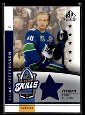 2020-21 SP Game Used 2020 NHL All-Star Skills Fabrics Elias Pettersson Vancouver