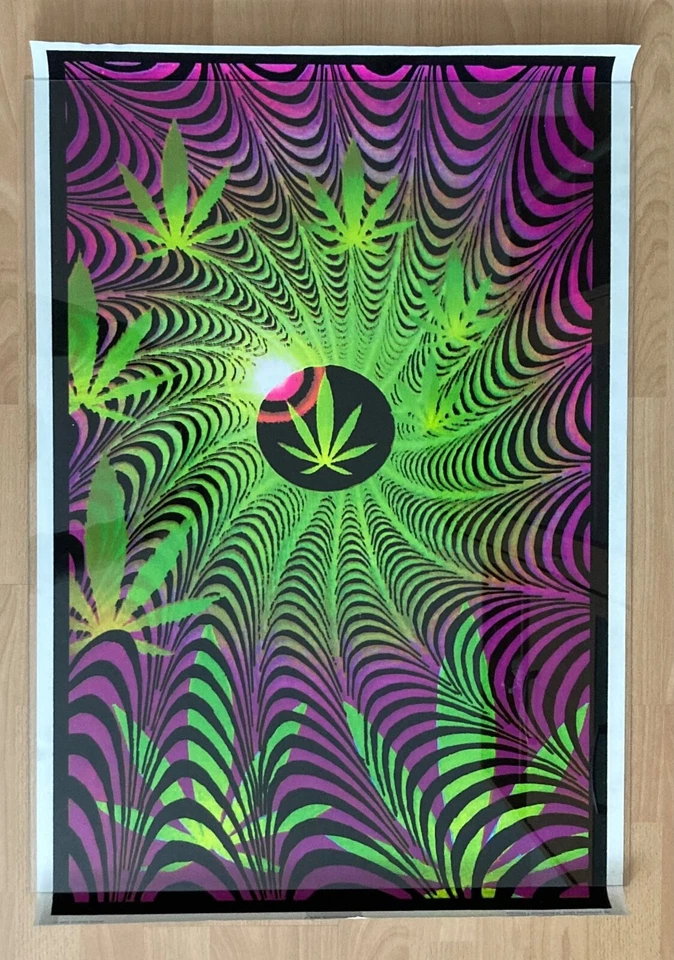 cannabis trip marijuana weed buds poster screen print psychidelic stoner
