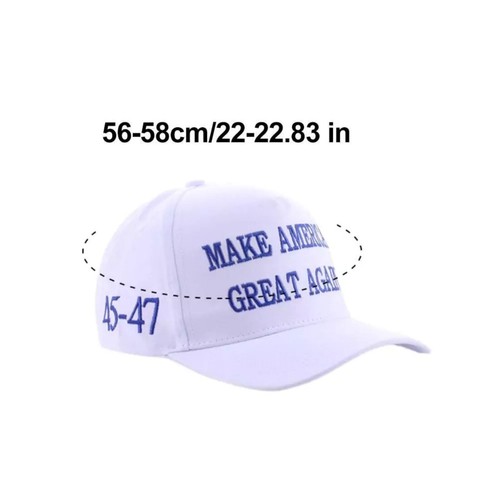 Baseballmütze Trump 2024 Make America Great Again Slogan with USA Flag Adjustable - Bild 15 von 35