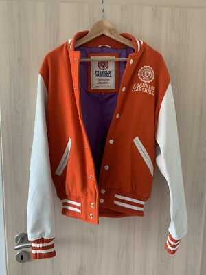 FRANKLIN AND MARSHALL VARSITY COLLEGE JACKE ORANGE WEISS*VINTAGE*GR: M Wie Neu