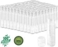 1,000 pcs Bulk  Empty Lip Balm Tubes Round clear 3/16 Oz (5.5 ml) Tubes