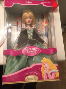 sleeping beauty porcelain keepsake doll